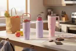 pink and purple Carote tumbler set
