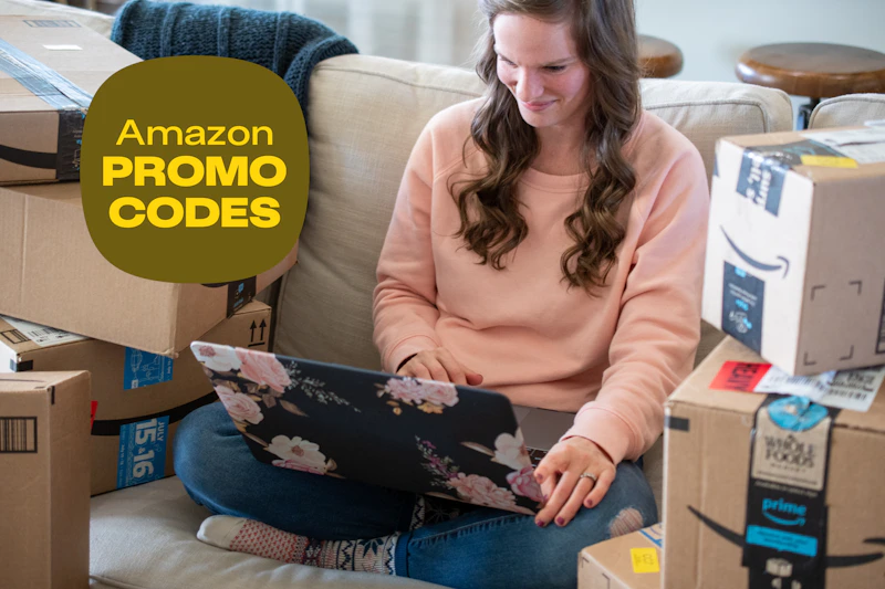 joanie and heather with amazon boxes on a porch