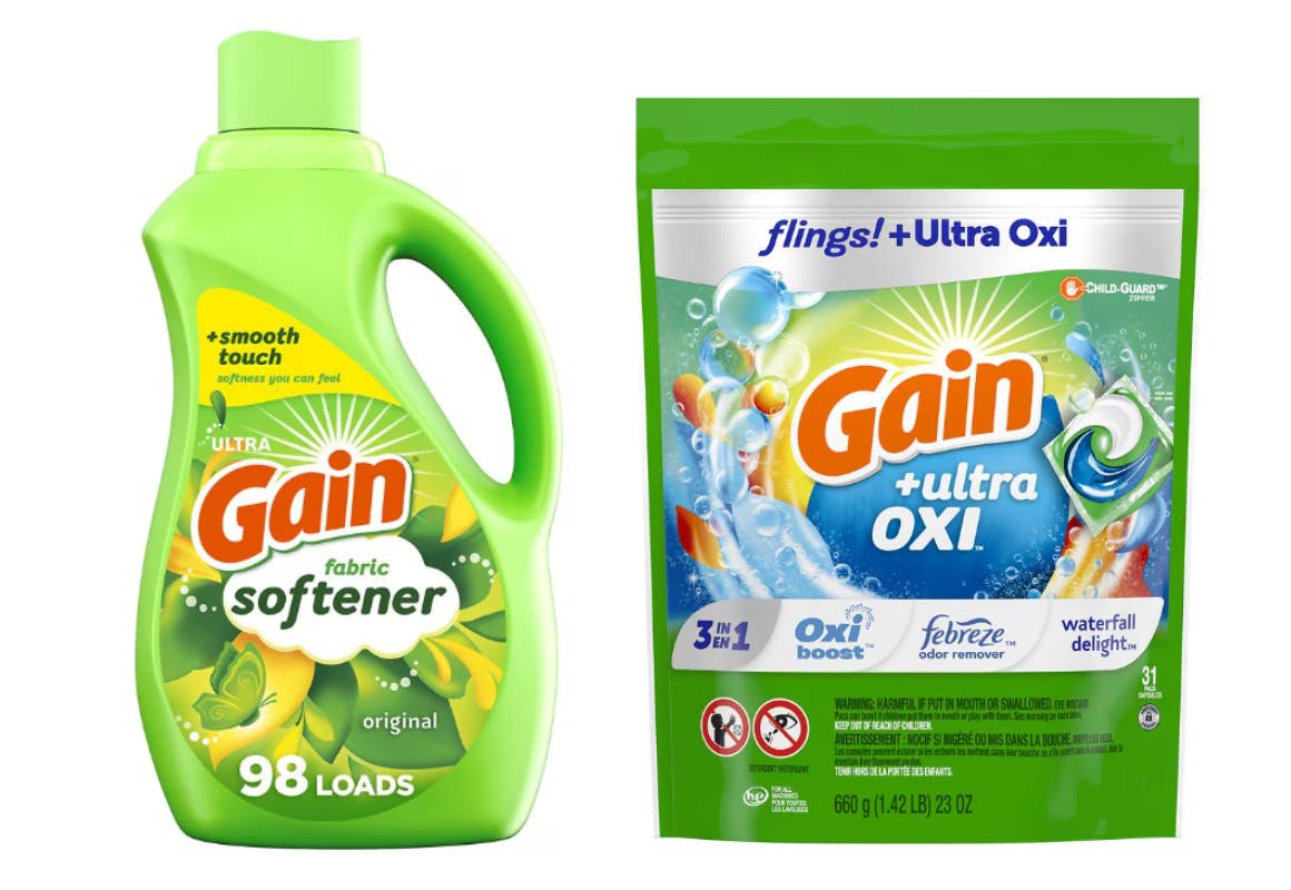 2 Gain Laundry Products (129 Loads)