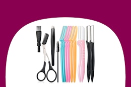 14-in-1 Eyebrow Razor Kit, $6 on Amazon card image