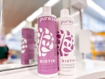 purezero shampoo and conditioner on a shelf in walgreens