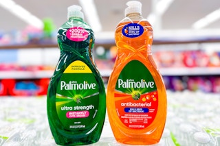 two bottles of palmolive dish soap