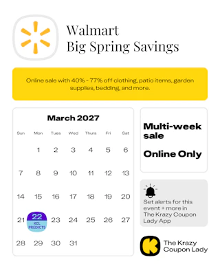 Walmart Big Spring Savings predicted start date