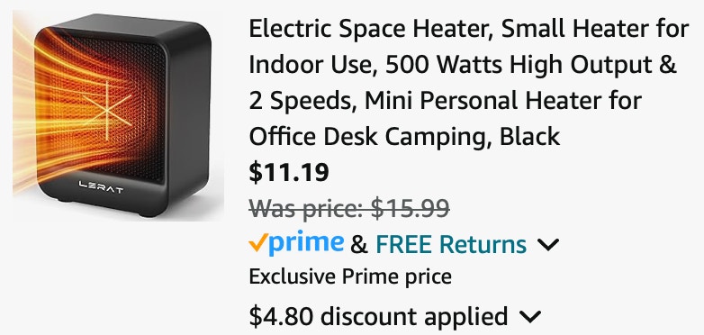 Lerat Electric Space Heater