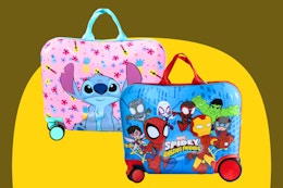 Walmart kids' character ride-on luggages