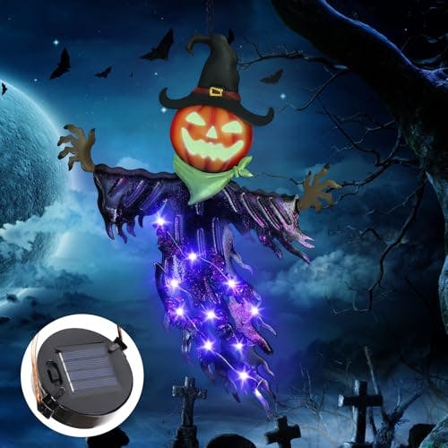 Solar Halloween Pumpkin Decor