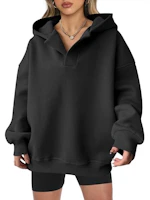 ANRABESS Women's V-Neck Hoodie