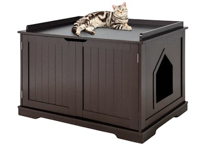Cat Litter Box Storage Bench