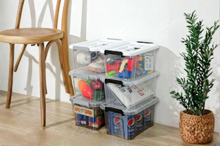 Plastic Storage Bins 6-Pack B0DFLQPY2R