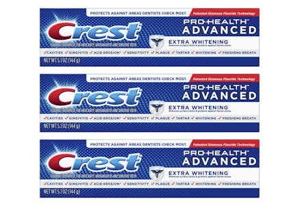 3 Crest Toothpastes