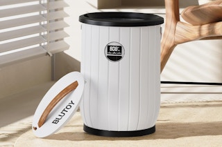 towel warmer in the middle of a room