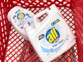all laundry detergent in a target cart