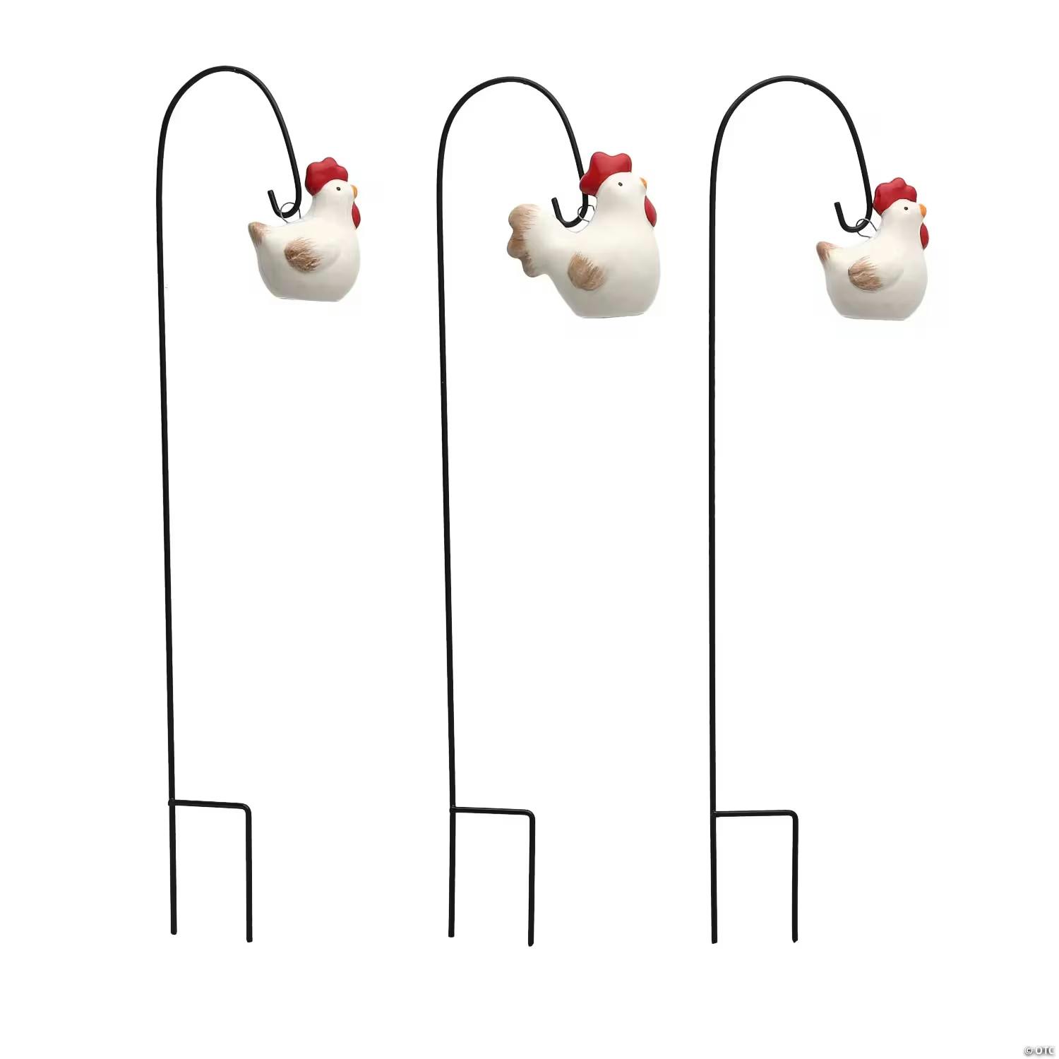 Mini Ceramic Rooster Set