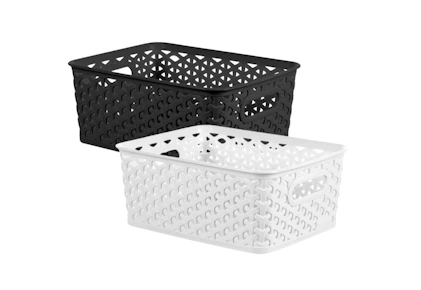2 Brightroom Y-Weave Storage Baskets