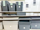 target storage bins, totes sitting on a target shelf