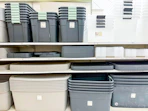 target storage bins, totes sitting on a target shelf