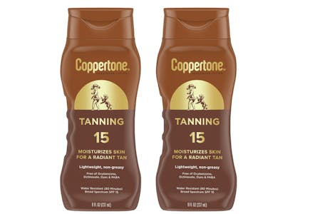 2 Coppertone Tanning Sunscreens