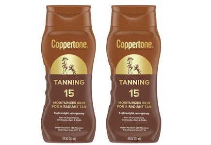 2 Coppertone Tanning Sunscreens