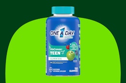 One a day teen gummies bottle on KCL template