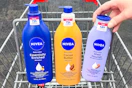 Nivea lotions in a shopping cart