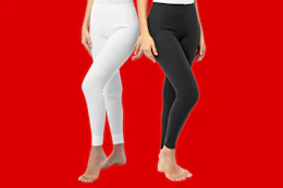 Black and white thermal bottoms for women from Fruit of the Loom at Walmart