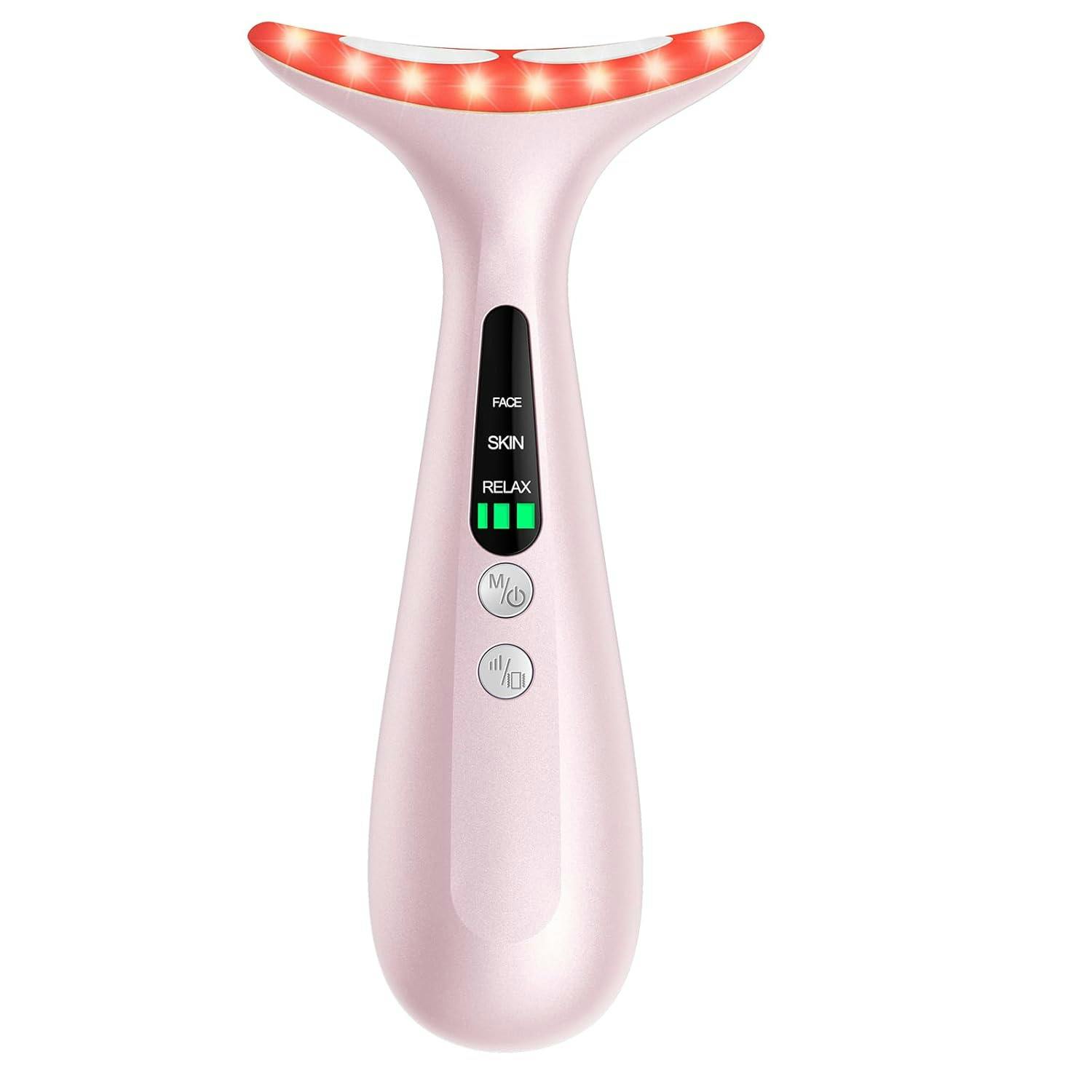 Face and Neck Massager With Light
