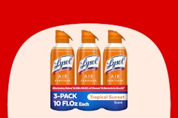 Lysol Air Sanitizer Spray 3-Pack, as Low as $14.47 on Amazon card image