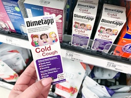 hand holding children's dimetapp at target