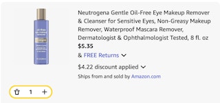 Neutrogena remover Amazon receipt