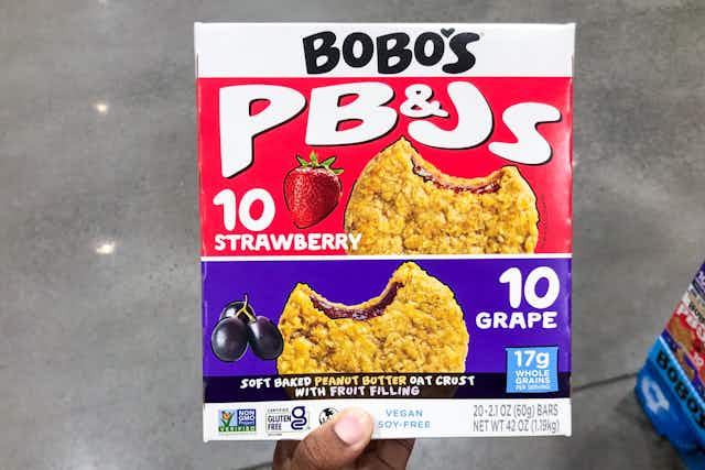 Bobo's PB&Js Oat Sandwich Bars, Only $11.59 at Costco (Less Than Amazon) card image