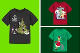 $6 Christmas Kids' Character Tees at Walmart: Bluey, The Grinch, and More card image