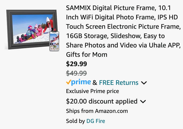 a digital picture frame cart