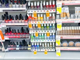 area shot of essie clearance polishes in walgreens