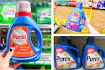 dollar general persil, purex, snuggle 3-photo collage