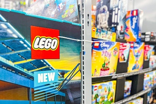 Lego area in Walmart store
