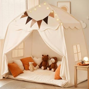 Kids Play Tent with Flags & Star Lights