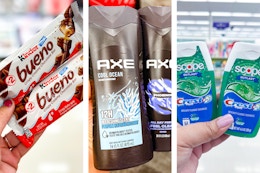 kinder, axe, and crest products