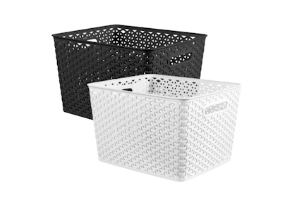 2 Brightroom Y-Weave Storage Baskets