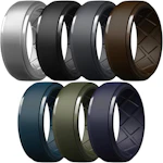 Silicone Wedding Bands 7-Pack