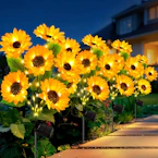 Solar Sunflower Lights 4-Pack