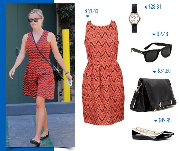Reese Witherspoon's Gingham Dress and Red Handbag Look for Less
