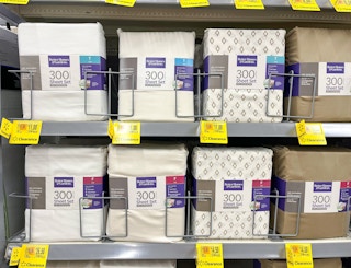 sheet sets on clearance on walmart shelves