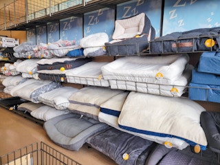 dog beds on display at petco
