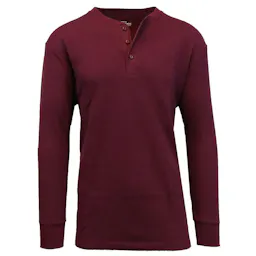 Men's Thermal Waffle Knit Henley