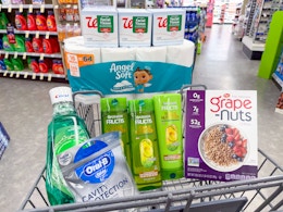 walgreens brand tissue grape nuts cereal crest oral-b garnier and angel soft items in cart
