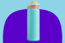 a blue water bottle