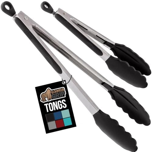 Gorilla Grip Kitchen Tongs 2-Pack
