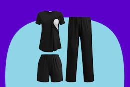 Ekouaer 3 Piece Maternity Pajamas B0G8KJHZ3H