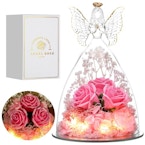 Preserved Flowers in Glass Angel