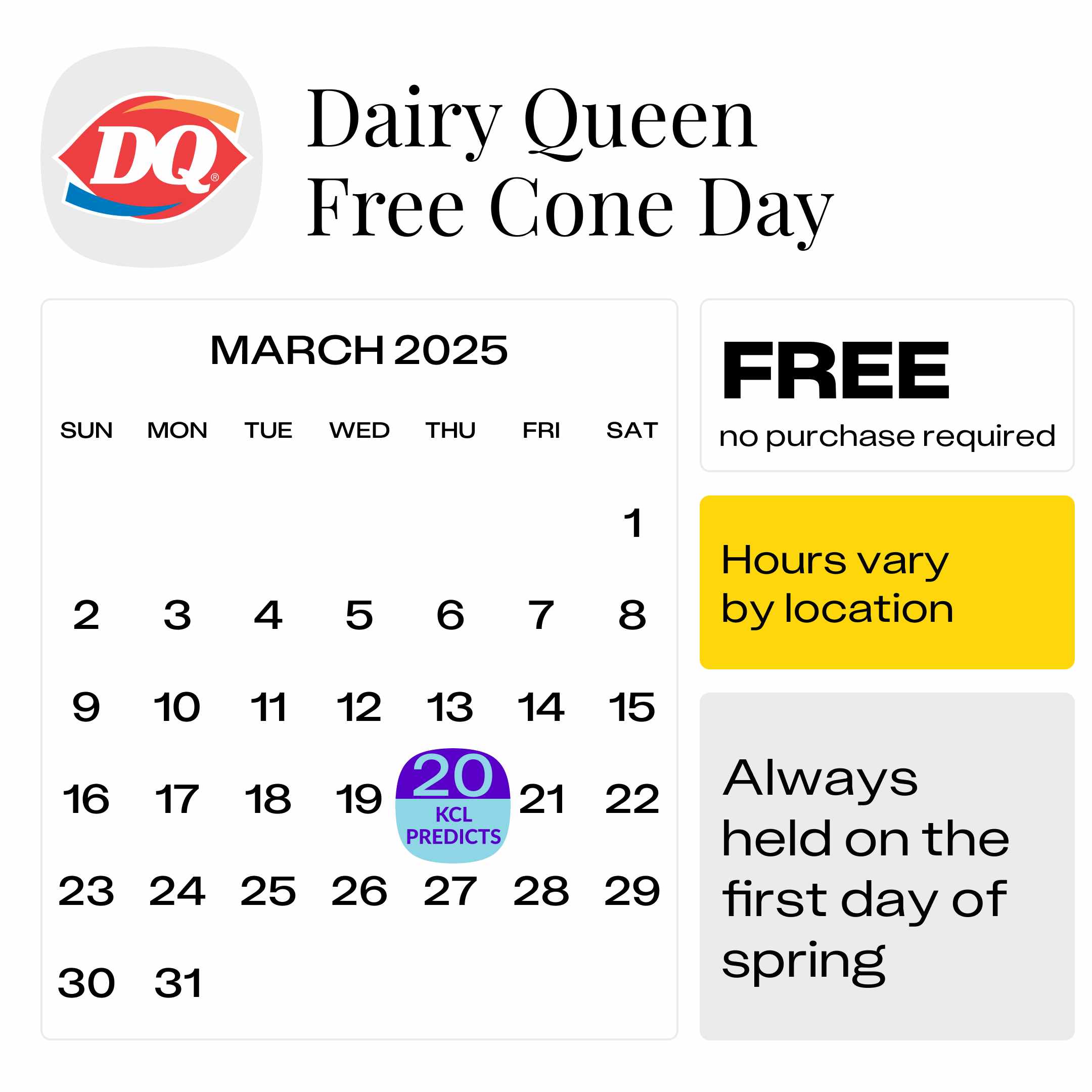 Dairy Queen Free Cone Day 2025